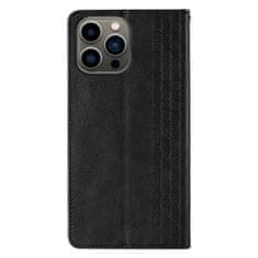 OEM Magnet Case elegantní knížkové pouzdro s poutkem na Samsung Galaxy S23 ULTRA 5G Black