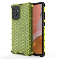 OEM Honeycomb pancéřové pouzdro se silikonovým rámem pro Samsung Galaxy A72 / A72 5G green