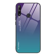 OEM Gradient Glass tvrzené temperované sklo 9H na zadní část na Huawei P40 Lite E green-purple