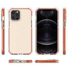 HURTEL PRUŽNÉ GELOVÉ PANCÉŘOVÉ POUZDRO SPRING ARMOUR S BAREVNÝM RÁMEČKEM PRO IPHONE 12 PRO MAX, ČERVENÉ