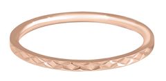 Troli Pozlacený minimalistický prsten z oceli s jemným vzorem Rose Gold (Obvod 62 mm)