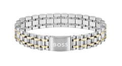 Hugo Boss Elegantní ocelový bicolor náramek pro muže Owan 1580647