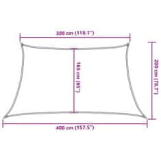 Vidaxl Stínící plachta 160 g/m² cihlová 3/4 x 2 m HDPE