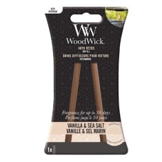 Woodwick Náhradní vonné tyčinky do auta Vanilla & Sea Salt (Auto Reeds Refill)