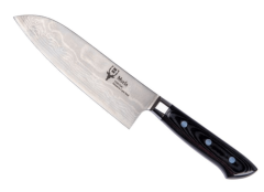 Muela SANTOKU-17DAM.M japonský kuchařský nůž 17 cm, damašek, černá, Micarta