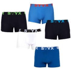 Styx 5PACK pánské boxerky sportovní guma nadrozměr vícebarevné (5R9612817) - velikost XXXL