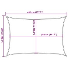 Vidaxl Plachta proti slunci 160 g/m² krémová 2,5 x 4 m HDPE