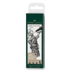 Faber-Castell Popisovač Pitt Artist Pen sada 4 ks, S, F, M, B, černé