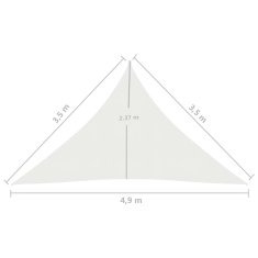 Vidaxl Plachta proti slunci 160 g/m² bílá 3,5 x 3,5 x 4,9 m HDPE