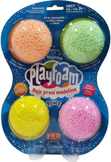 Kuličková modelína PlayFoam: Boule Set - třpytivá (4 barvy)