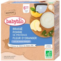 Babybio Brassé jablko pomerančový květ 4x 85 g