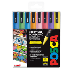 POSCA  akrylový popisovač PC-3M sada třpytivých barev 8 kusů