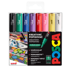 POSCA  akrylový popisovač PC-1M Sada základních barev 8 ks