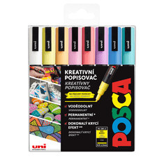 POSCA  akrylový popisovač PC-3M 8 ks - mix pastelových barev