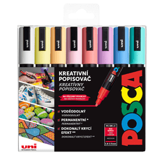 POSCA  akrylový popisovač PC-5M Sada pastelových barev 8 ks