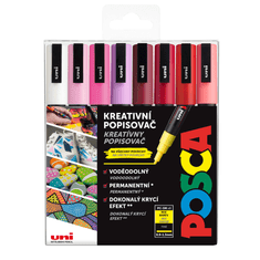 POSCA  akrylový popisovač PC-3M 8 ks - Love