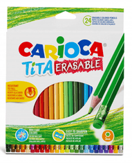 Carioca  Tita pastelky 24ks smazatelné