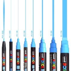 POSCA  akrylový popisovač PC-3M 4 ks - bílá, zlatá, černá, stříbrná