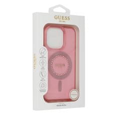 Guess Originální zadní kryt IML Rhinestones Magsafe GUHMP16LPFTDTEP pro iPhone 16 Pro pink