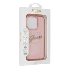 Guess Originální zadní kryt IML Heart GUHCP16XHCHGSPP pro iPhone 16 Pro Max pink