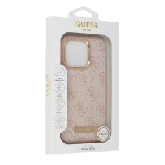 Guess Originální kryt GUESS 4G Logo Plate Magsafe GUHMP16XU4GPRP for Apple iPhone 16 Pro Max , barva růžová