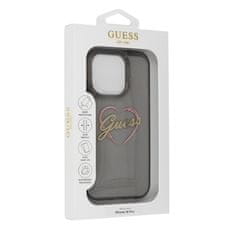 Guess Originální zadní kryt IML Heart GUHCP16XHCHGSPK pro iPhone 16 Pro Max tmavý