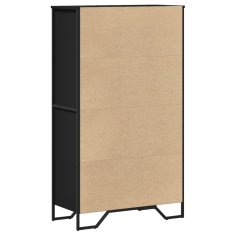 Vidaxl Highboard černý 79,5 x 35,5 x 137,5 cm kompozitní dřevo