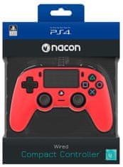 Nacon Nacon Wired Compact Controller - červená (PS4)