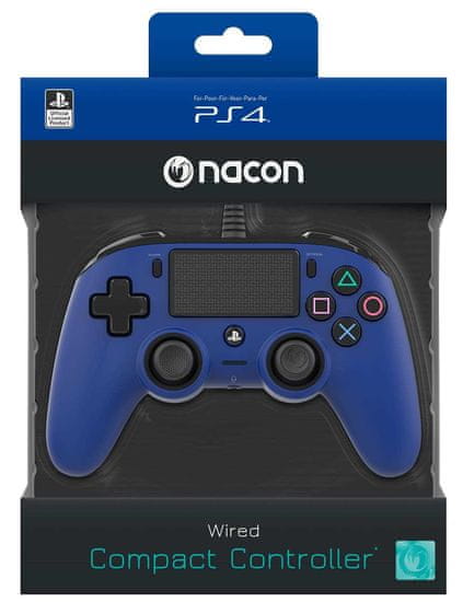 Nacon Nacon Wired Compact Controller - modrá (PS4)