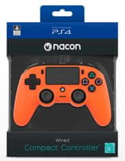 Nacon Nacon Wired Compact Controller - oranžová (PS4)