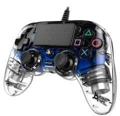 Nacon Nacon Wired Compact Controller - průhledná modrá (PS4)