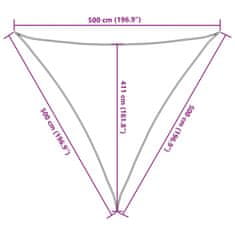 Vidaxl Stínící plachta 160 g/m² hnědá 5 x 5 x 5 m HDPE