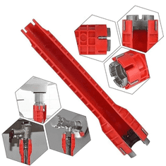 Netscroll Všestranný vodovodní klíč, ideální pro montáž a opravy kohoutků, s jednoduchým přístupem k těžko dostupným místům, speciální adaptér pro stabilní uchycení, vyrobeno z odolného plastu, PlumbStar