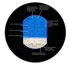 HADEX Refraktometr pro auto, tester chladící kapaliny, kyseliny AKU, ADblue