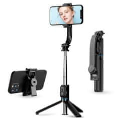 Techsuit Selfie tyč Tripod Techsuit (C01) - se skládacím stabilním stativem a dálkovým ovládáním Bluetooth, 106 cm - černá