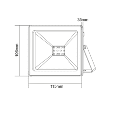 ACA Lightning  LED venkovní reflektor Q 10W/12-24V DC/6000K/880Lm/110°/IP66, černý