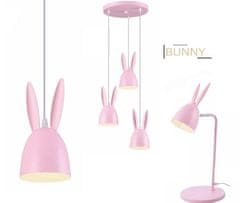 ACA  Dětská stolní lampička BUNNY - Králíček max. 40W/E27/230V/IP20, růžová