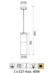 ACA  Závěsné svítidlo DEJAVU max. 40W/E27/230V/IP20, barva chromu