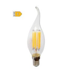 Diolamp  LED Filament žárovka čirá Candle Flame CF35 4W/230V/E14/2700K/480Lm/360°