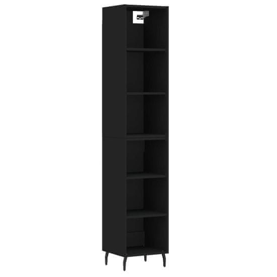 Vidaxl Skříň highboard černá 34,5x32,5x180 cm kompozitní dřevo