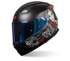 XRC Helma na moto Cobra king matt black/red vel. XL