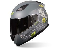 XRC Helma na moto Cobra king matt grey/fluo vel. L