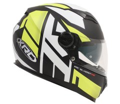 XRC Helma na motorku matt black/white/yellow vel. XL