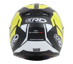 XRC Helma na motorku matt black/white/yellow vel. XL