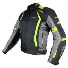 Cappa Racing Bunda moto AREZZO textilní černá/zelená 3XL