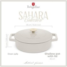 Berlingerhaus Pekáč litinový s poklicí BH-6530 26 cm Sahara Collection