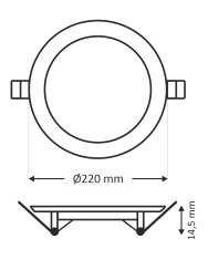 Bateriecentrum TR-130 LED panel 18W 1590lm 2700K - kruhový vestavný Trixline