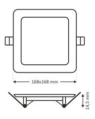 Bateriecentrum TR-137 LED panel 12W 1056lm 6500K - čtvercový vestavný Trixline