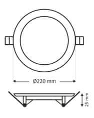 Bateriecentrum LED panel TRIXLINE TR 156C 18W, kruhový vestavný 2700K