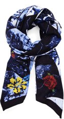 Desigual Dámský šátek Denim Flowers Rectangl 24WAWA125000